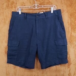 VINCE Shorts Mens Size 32 Blue Lightweight Cargo Pockets Breathable $245